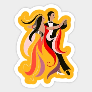 Elegant Dancers Sticker